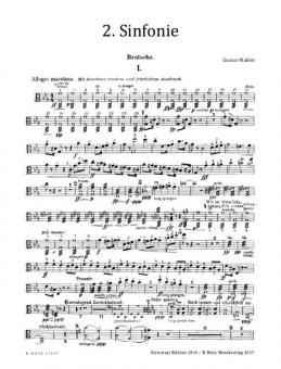 2me Symphonie 'Ressurection' pour choeur et orchestre (parties) 