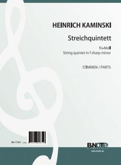 Quintette à cordes en fa dièse mineur 