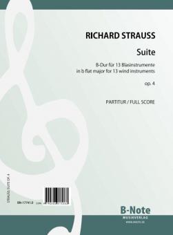 Suite si bémol majeur pour 13 instruments à vent op.4 