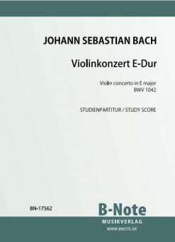Concerto pour violon et orchestre en mi majeur BWV 1042 (Partition de poche) 