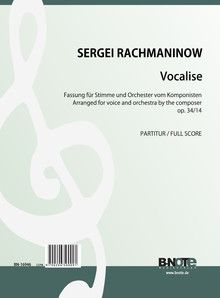 Vocalise pour chant et orchestre op.34/14 (partition) 