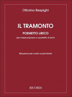 Il Tramonto Mezzo Soprano Piano Italian Vocal Score 