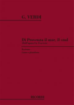 Di Provenza Il Mar Il Suol Baritone Piano from La Traviata Act 2 