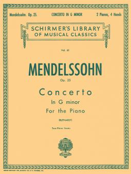 Concerto In G Minor 2 Pianos 4 Hands Op.25 