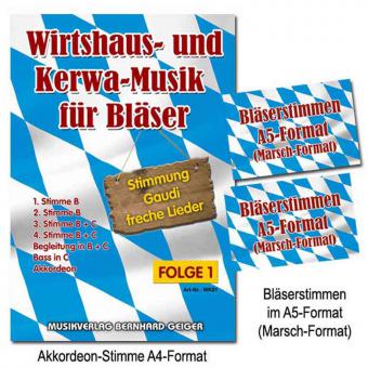 Wirtshaus- und Kerwa-Musik für Bläser 1 