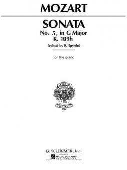 Sonata No.5 In G Major K189h Piano Solo 