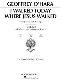I Walked Today Where Jesus Walked 