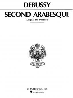 Second Arabesque Piano Solo Original and Unedited 