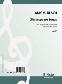 Shakespeare Songs pour voix et piano op.37 