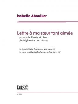 Lettre à ma soeur tant aimée 