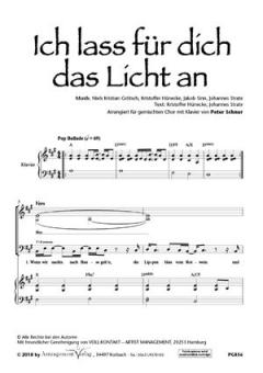 Ich lass für dich das Licht an 