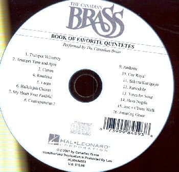 Canadian Brass Book Of Favorite Quintets 
