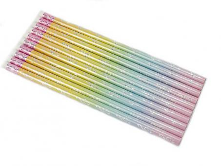 Pencil g-clef colourful/silver 10 pcs 