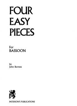 4 Easy Pieces For Bassoon And Piano 