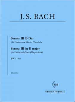 Sonate 3 E-Dur BWV 1016 
