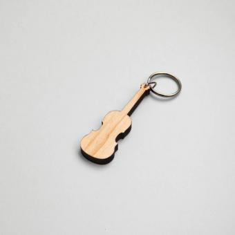 Schlüsselanhänger Violine Ahorn massiv 