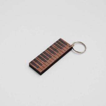 Schlüsselanhänger Piano Walnuss/Wenge massiv 