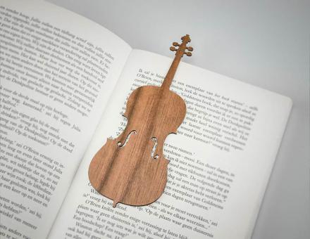 Lesezeichen Cello Walnuss 
