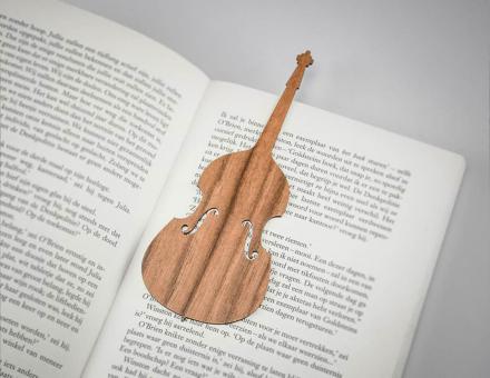 Lesezeichen Double Bass Walnuss 