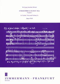 Trio pour cordes en sol majeur (fragment) KV 562e 