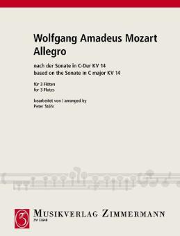 Allegro d'après la Sonate en ut majeur KV 14 Standard