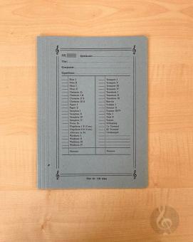 Notenumschlag - Marsch-Format - blau 
