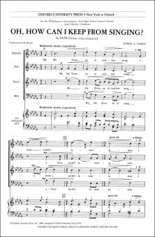 Oh, How Can I Keep From Singing? 