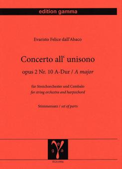 Concerto all'unisono op. 2 Nr. 10 A-Dur 
