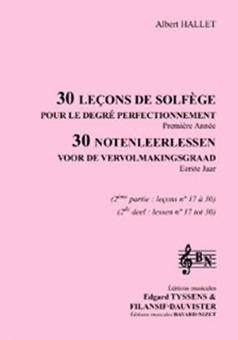 30 leçons de solfège perfectionnement - 2ème volume - Accompagnement 