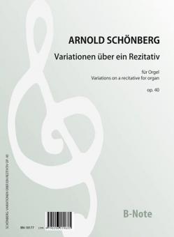 Variations sur un récitatif op. 40 