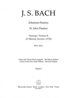 Passion selon St. Jean "O Mensch, bewein" BWV 245.2 