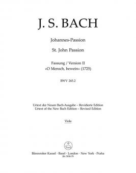 Passion selon St. Jean "O Mensch, bewein" BWV 245.2 