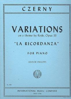 Variations La Ricordanza op.33 