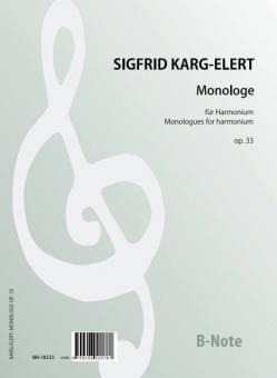 Monologues pour harmonium op.33 