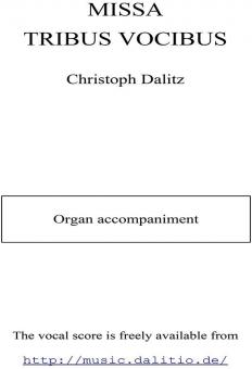 Organ accompaniment for "Missa tribus vocibus" 