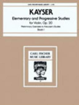 Elementary And Progressive Studies Op. 20 Book 1 