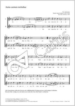 Aetas carmen melodiae Standard