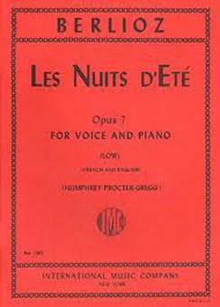 Les Nuits d'ete (Summer Nights) Op.7 for Low Voice 