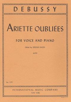 Ariettes oubliées for Low Voice 