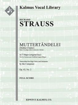 Muttertaendelei, Op. 43/2 [composer's transcription, F] 