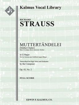 Muttertaendelei, Op. 43/2 [composer's transcription in G] 