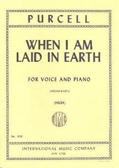 When I am Laid in Earth for High Voice 