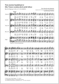 Die Toten werden dich nicht loben MWV 31 Download