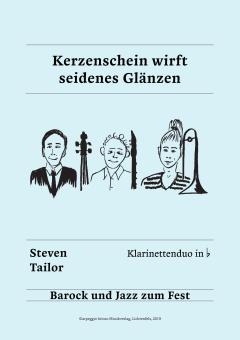Kerzenschein wirft seidenes Glänzen 