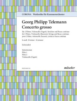 Concerto en si mineur TWV 53:h1 - Parties solistes 