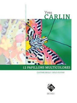 12 Papillons Multicolores 