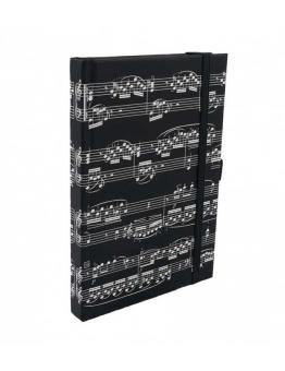 Carnet de notes partitions noir A6 