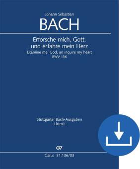 Sonde-moi, Dieu, et connais mon cœur BWV 136 Download