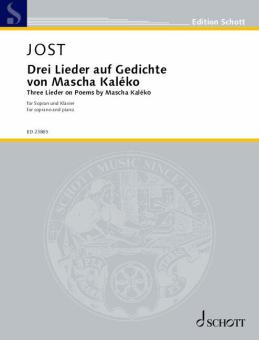 3 Lieder sur des poèmes de Mascha Kaléko Standard