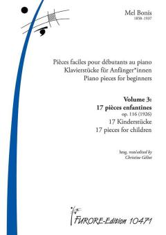 Pièces pour piano pour débutants* Vol. 3 : 17 pièces pour enfants 
